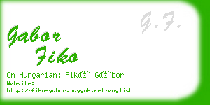 gabor fiko business card